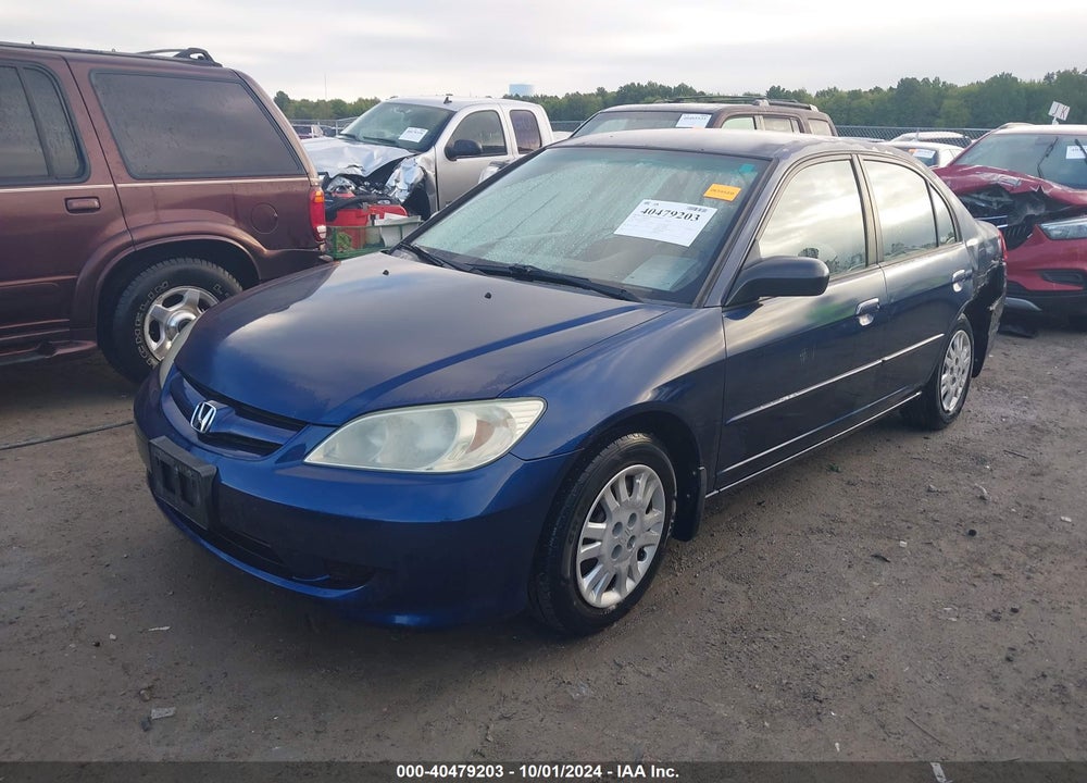 2005 HONDA CIVIC LX VIN: 2HGES15545H588077