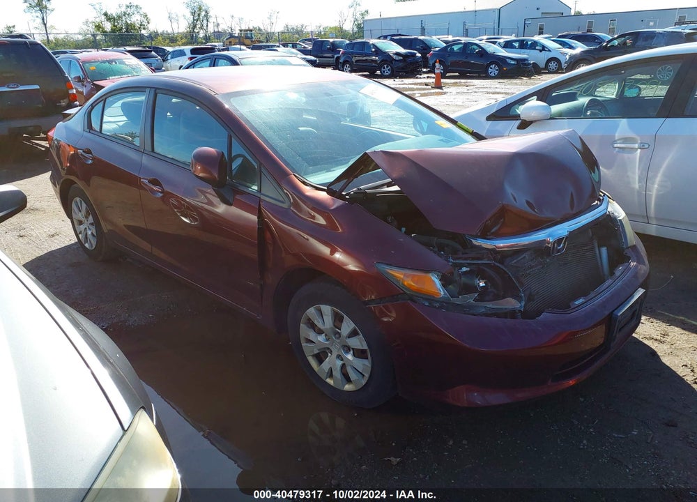 2012 HONDA CIVIC LX VIN: 19XFB2F5XCE084696
