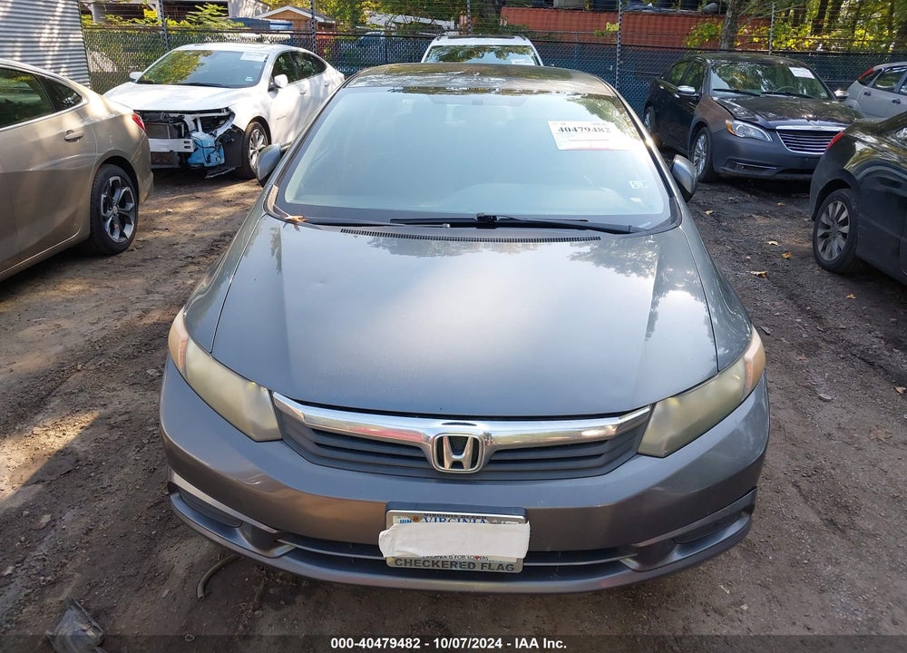 2012 HONDA CIVIC EX VIN: 19XFB2F88CE046460
