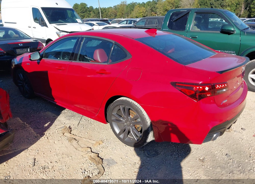 2019 ACURA TLX TECH   A-SPEC PKGS/W/A-SPEC PKG RED LEATHER VIN: 19UUB1F61KA002903