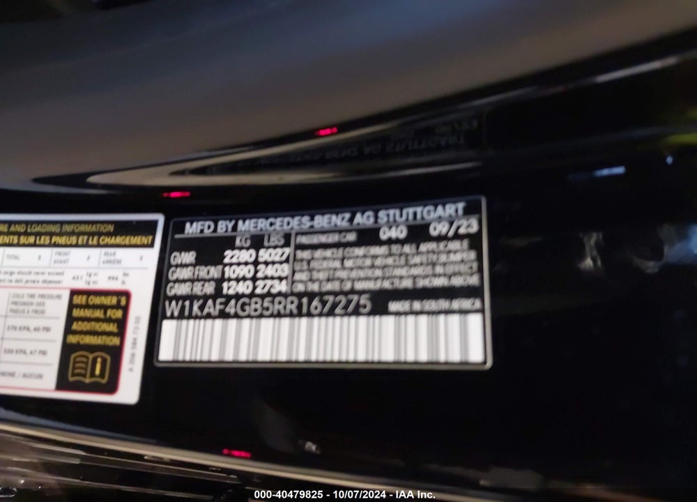 2024 MERCEDES-BENZ C 300 VIN: W1KAF4GB5RR167275