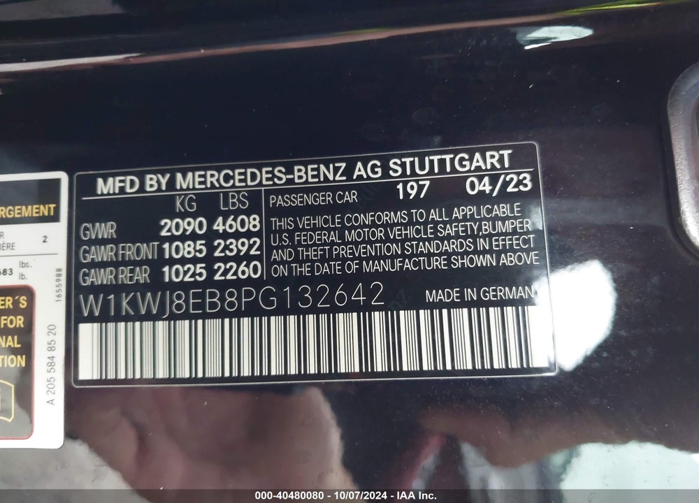 2023 MERCEDES-BENZ C 300 4MATIC VIN: W1KWJ8EB8PG132642