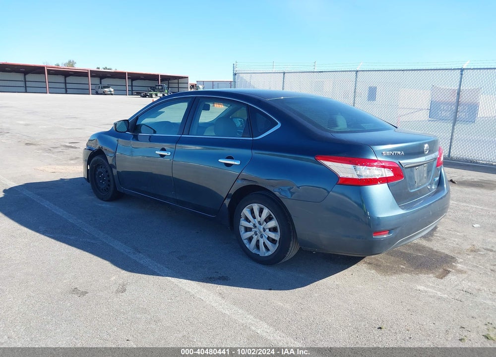 2013 NISSAN SENTRA S VIN: 3N1AB7AP3DL727390