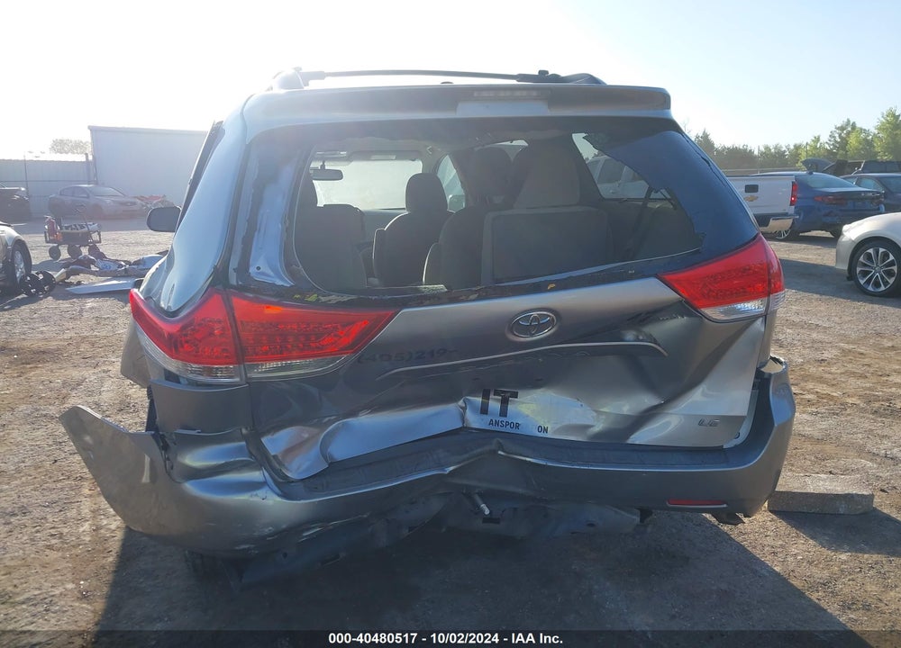 2012 TOYOTA SIENNA LE V6 8 PASSENGER VIN: 5TDKK3DC6CS242737
