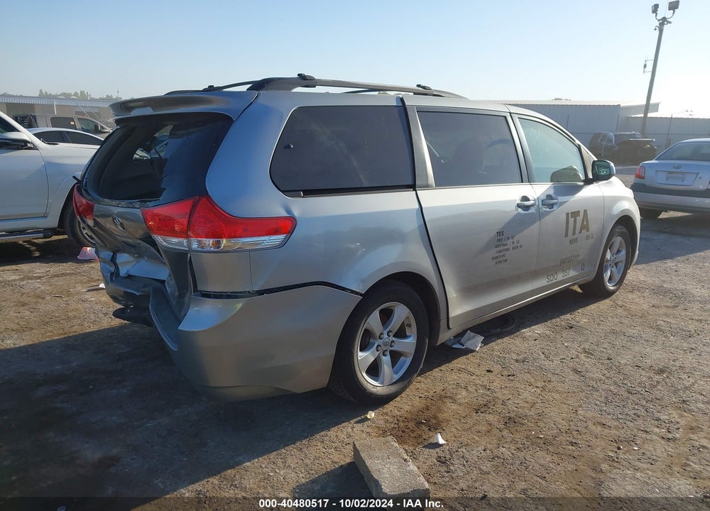 2012 TOYOTA SIENNA LE V6 8 PASSENGER VIN: 5TDKK3DC6CS242737