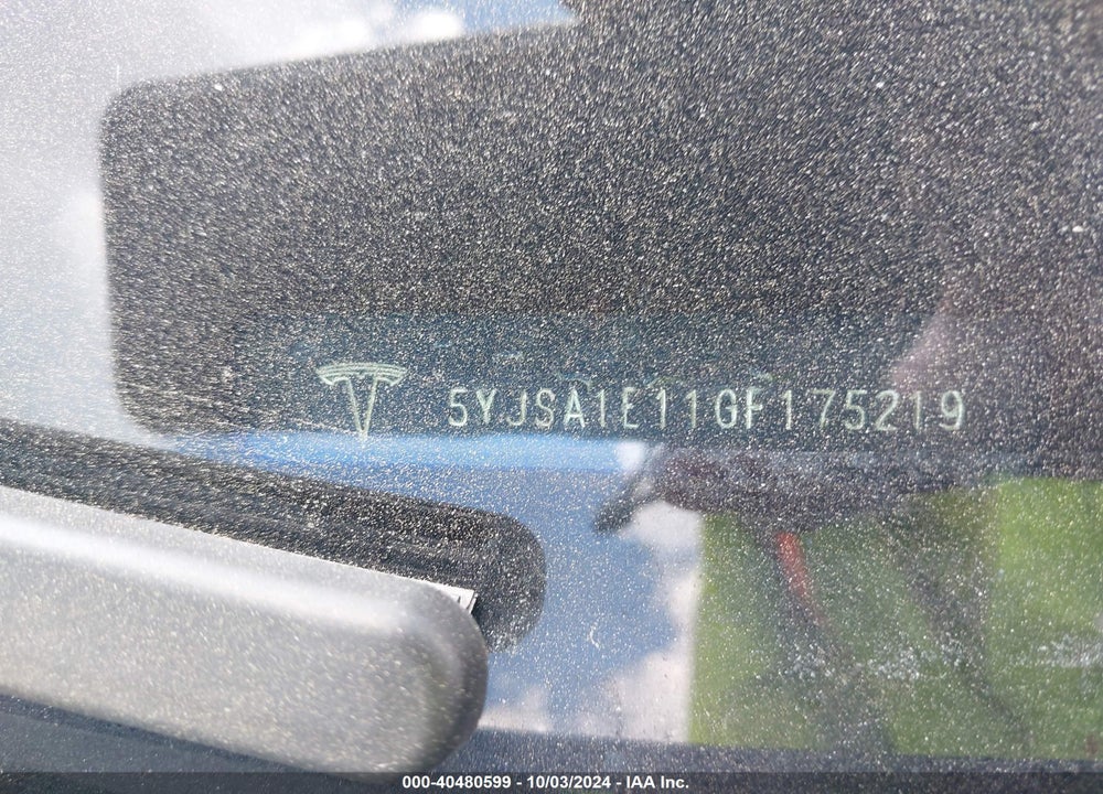 2016 TESLA MODEL S 60/70/75/85 VIN: 5YJSA1E11GF175219