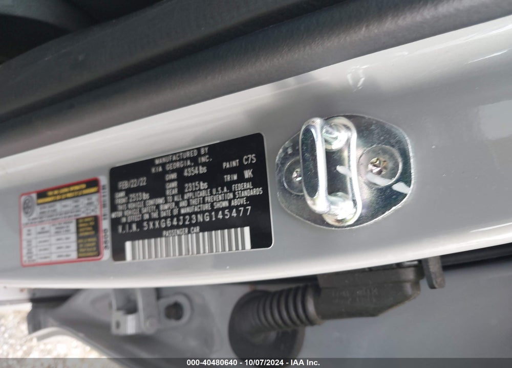 2022 KIA K5 GT LINE VIN: 5XXG64J23NG145477
