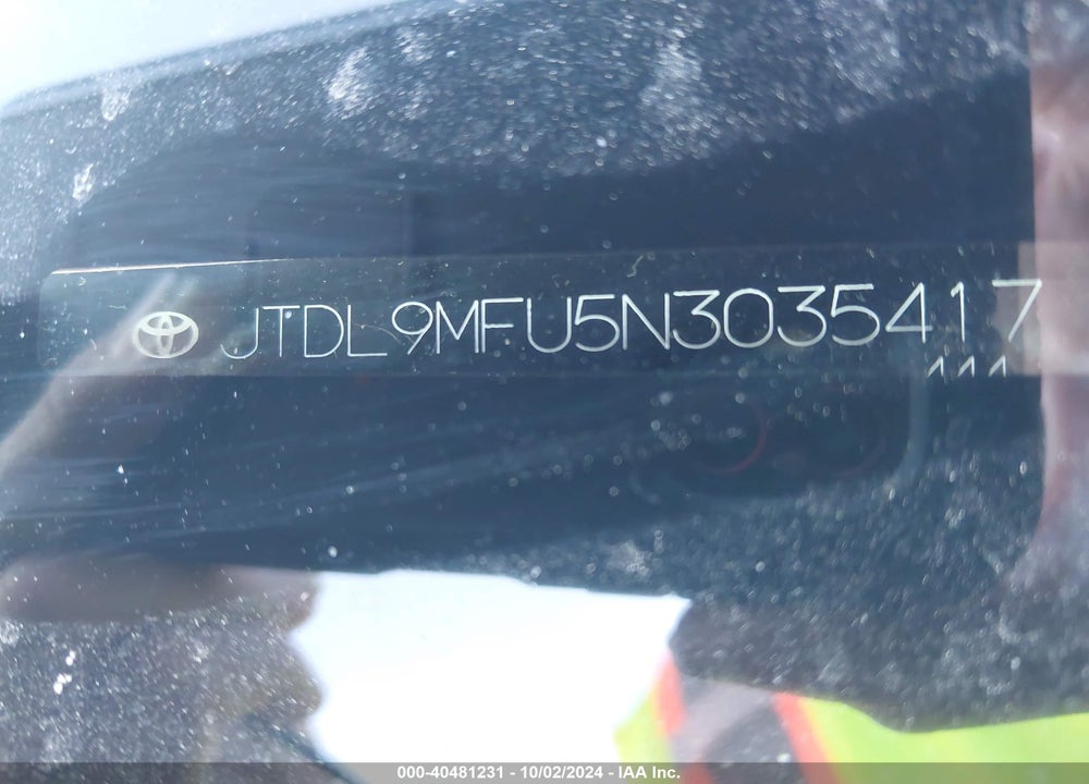 2022 TOYOTA PRIUS LE AWD-E VIN: JTDL9MFU5N3035417