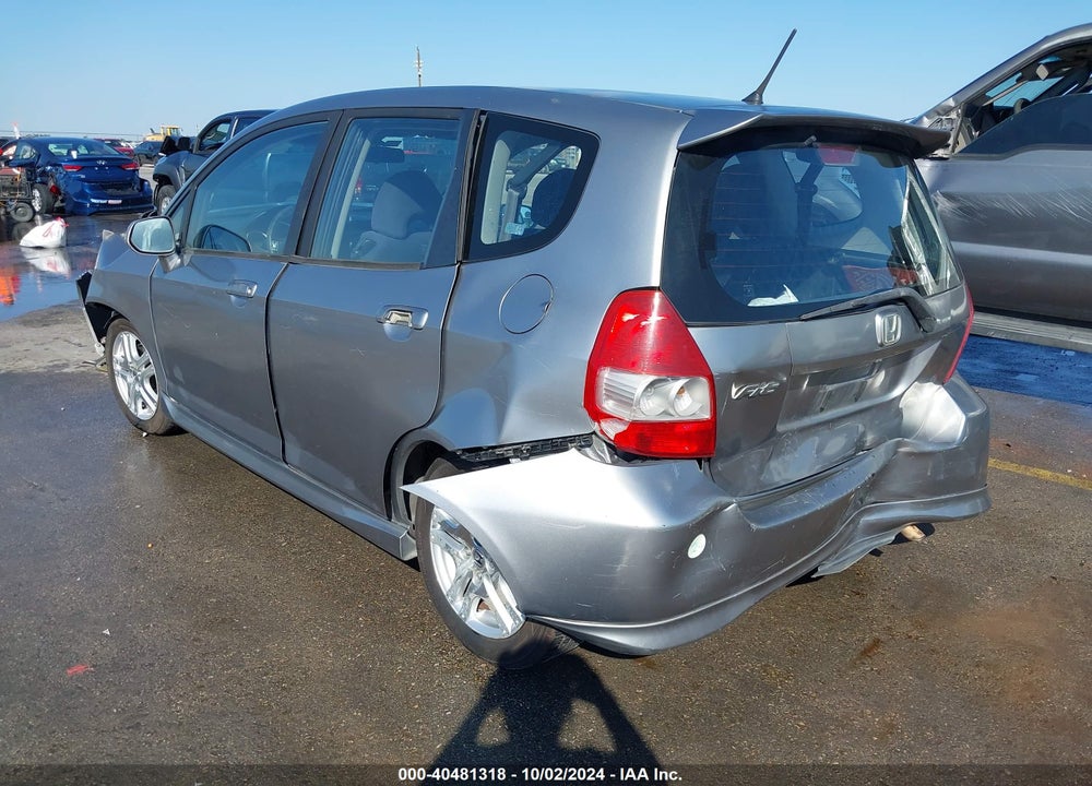 2007 HONDA FIT SPORT VIN: JHMGD386X7S002106