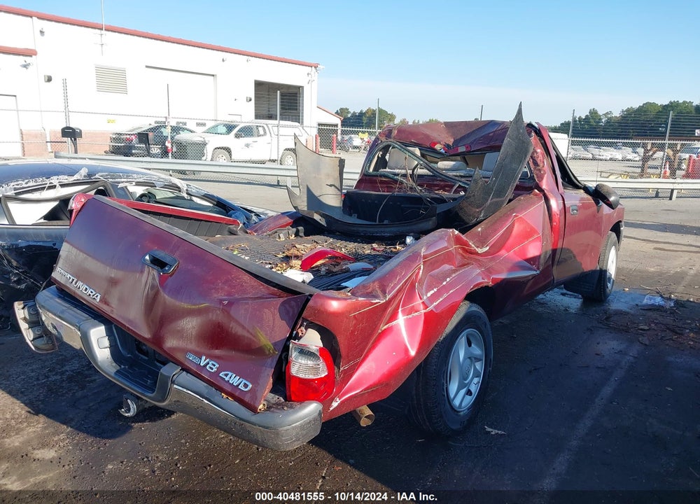 2005 TOYOTA TUNDRA BASE V8 VIN: 5TBKT42115S459614