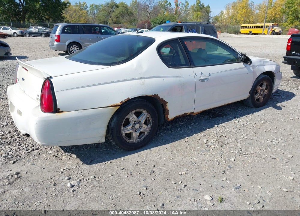 2005 CHEVROLET MONTE CARLO LT VIN: 2G1WX12K659324733