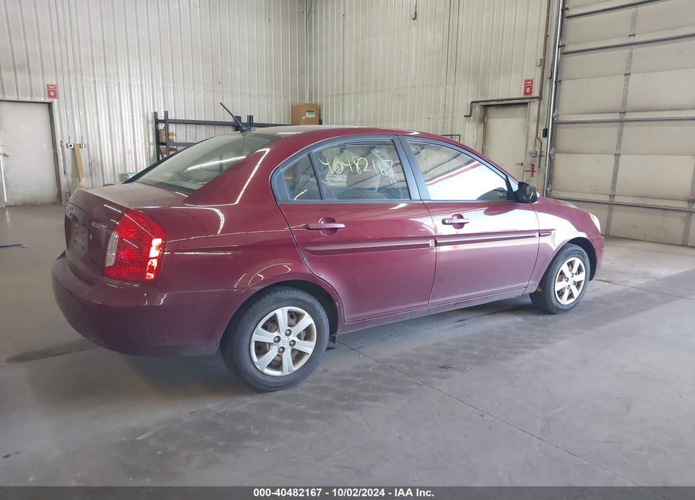 2008 HYUNDAI ACCENT GLS VIN: KMHCN46C38U249934