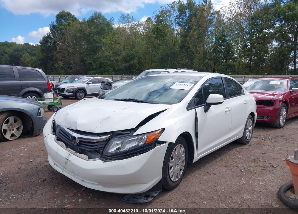 2012 HONDA CIVIC LX VIN: 19XFB2F50CE082231