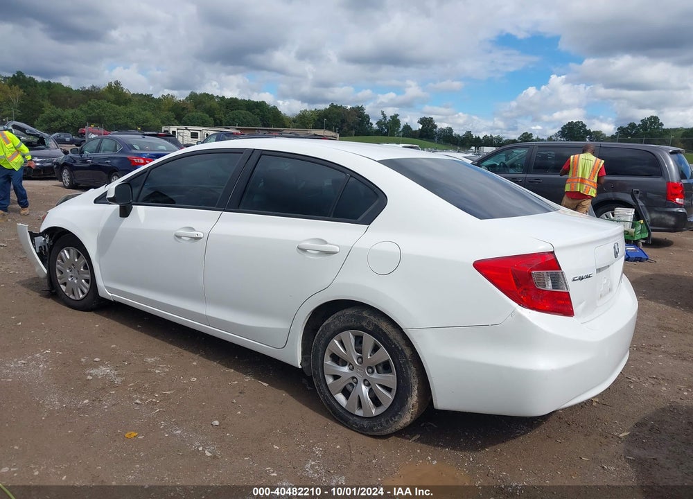 2012 HONDA CIVIC LX VIN: 19XFB2F50CE082231