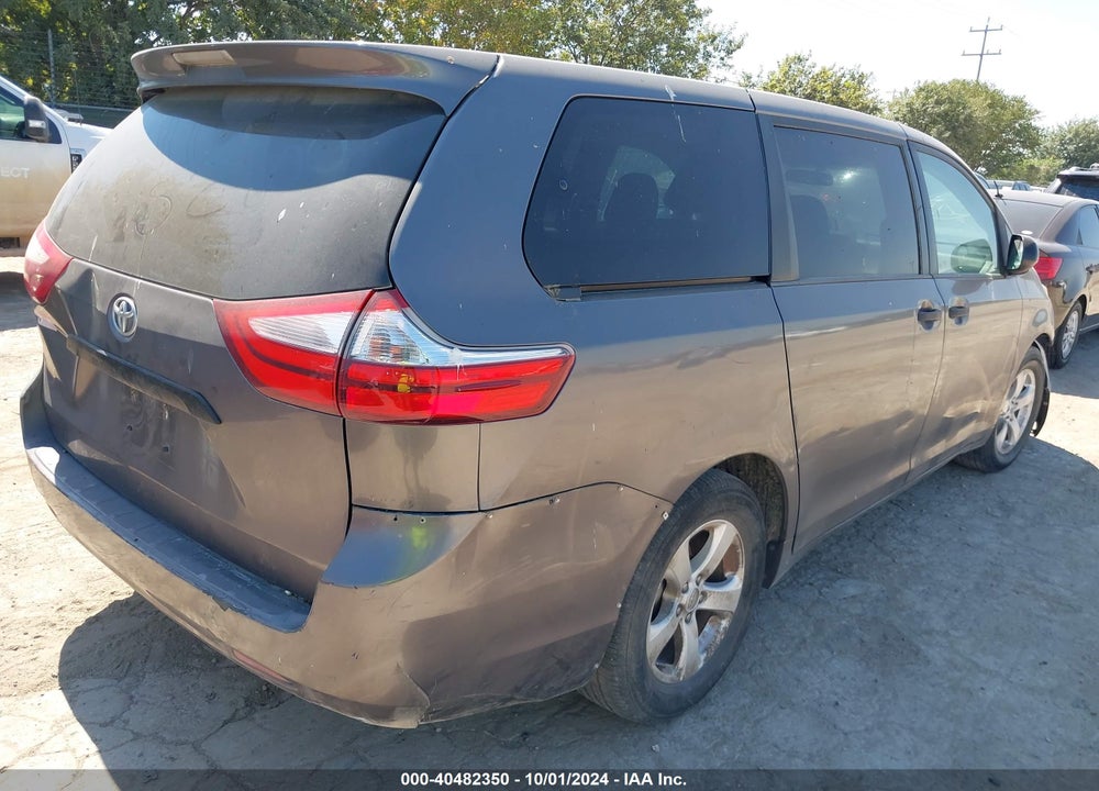 2017 TOYOTA SIENNA L 7 PASSENGER VIN: 5TDZZ3DC9HS766725