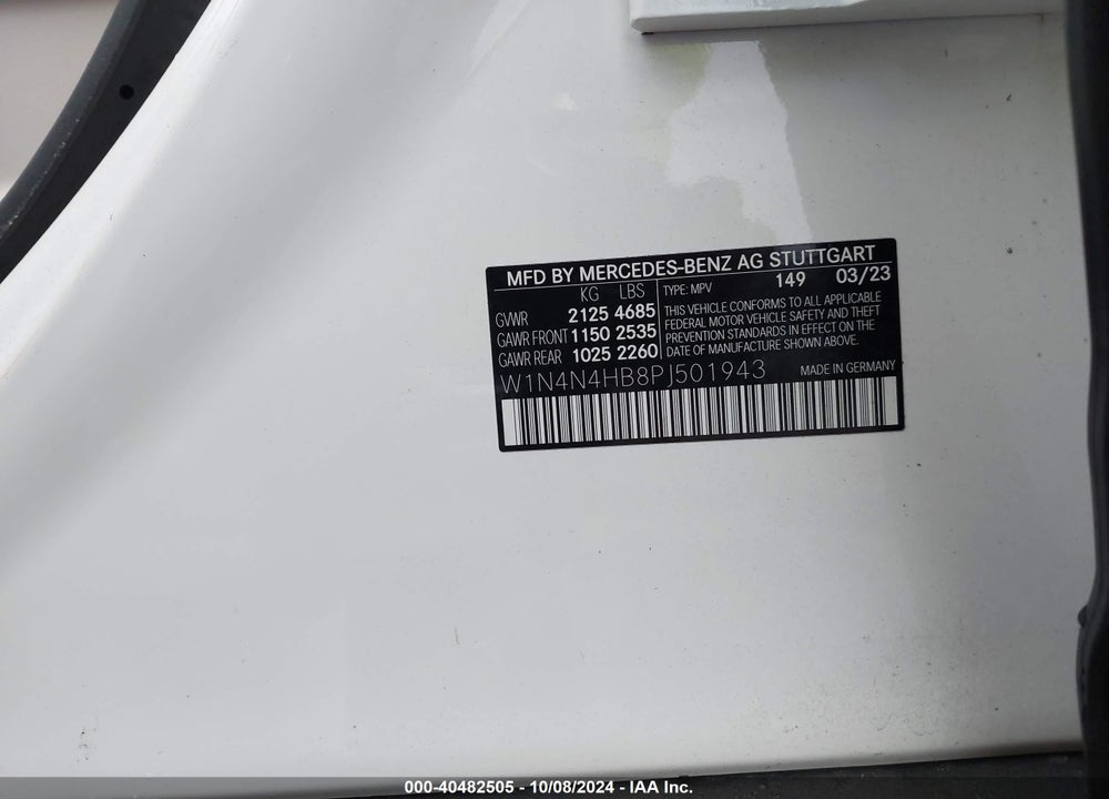 2023 MERCEDES-BENZ GLA 250 4MATIC VIN: W1N4N4HB8PJ501943