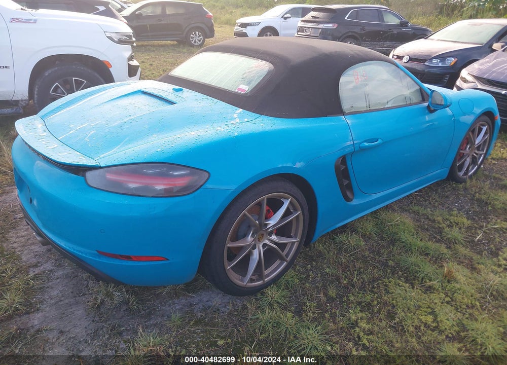 2019 PORSCHE 718 BOXSTER GTS/S VIN: WP0CB2A84KS228100