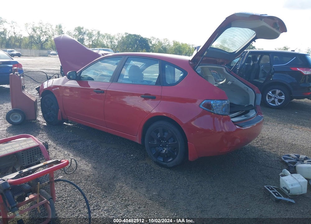 2008 SUBARU IMPREZA 2.5I VIN: JF1GH61678H820625