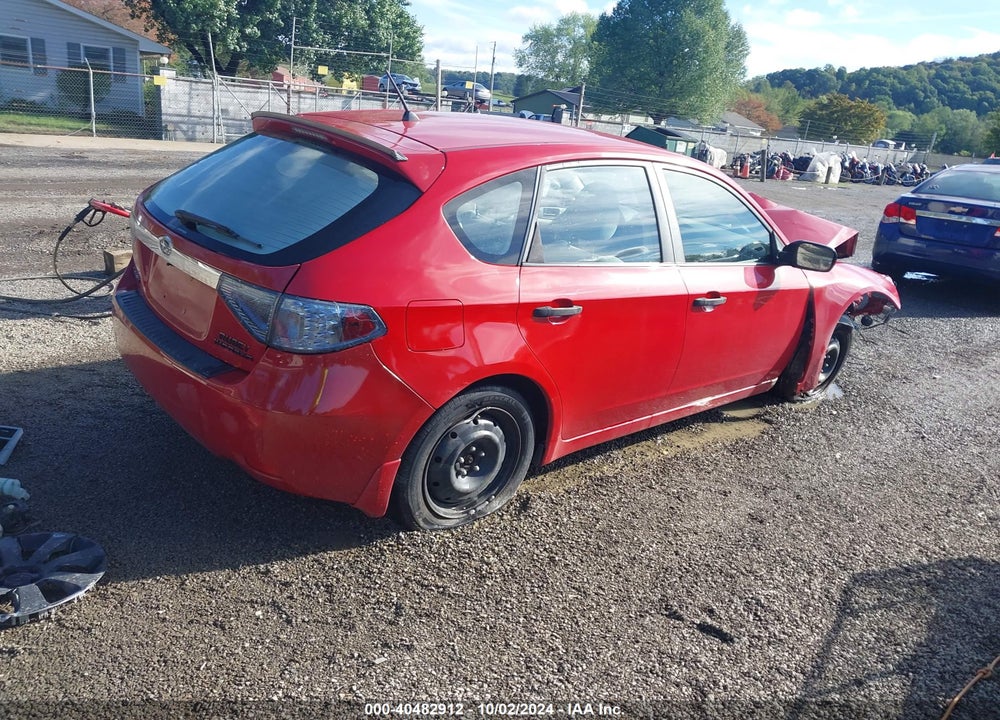 2008 SUBARU IMPREZA 2.5I VIN: JF1GH61678H820625