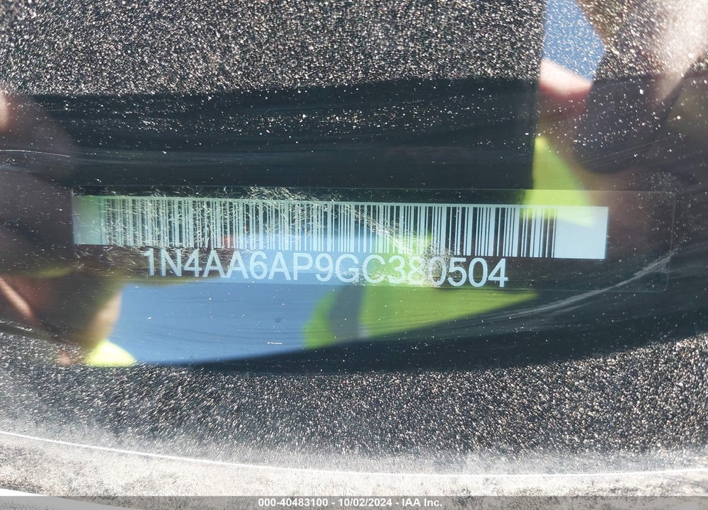 2016 NISSAN MAXIMA 3.5 PLATINUM VIN: 1N4AA6AP9GC380504