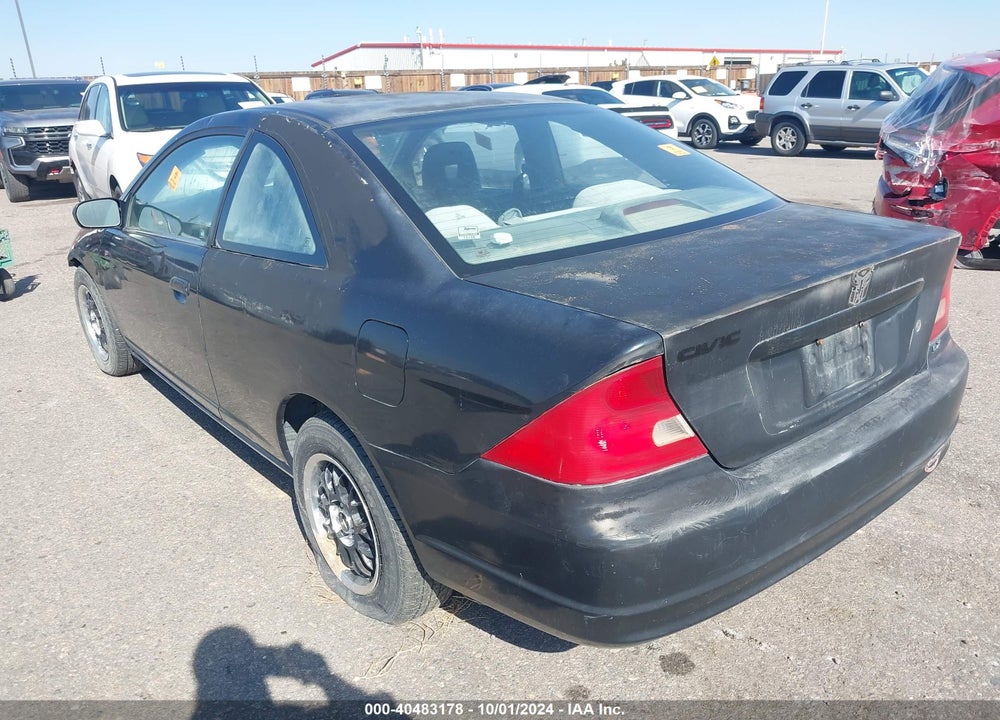 2001 HONDA CIVIC LX VIN: 1HGEM215X1L004607