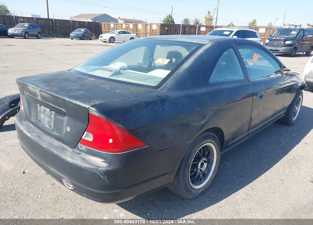 2001 HONDA CIVIC LX VIN: 1HGEM215X1L004607