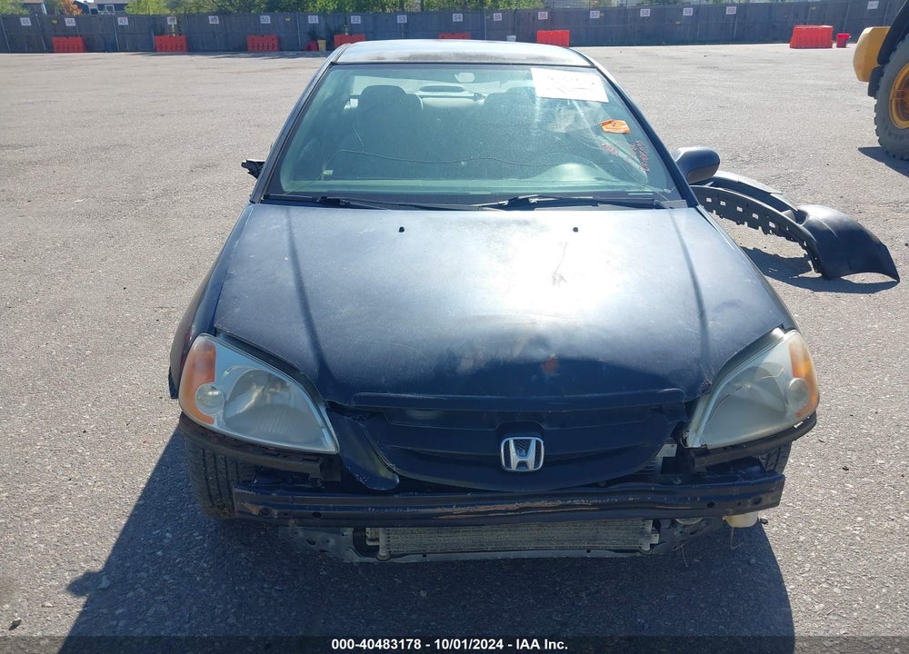 2001 HONDA CIVIC LX VIN: 1HGEM215X1L004607