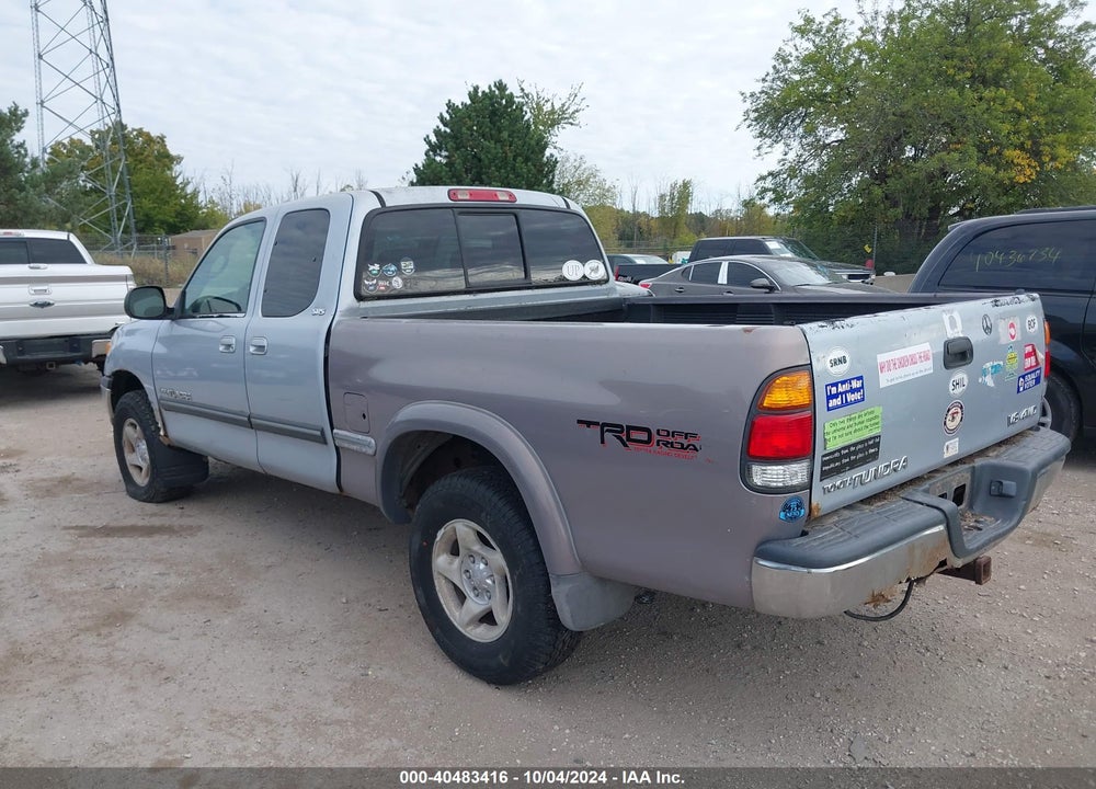 2000 TOYOTA TUNDRA SR5 V8 VIN: 5TBBT4414YS049407