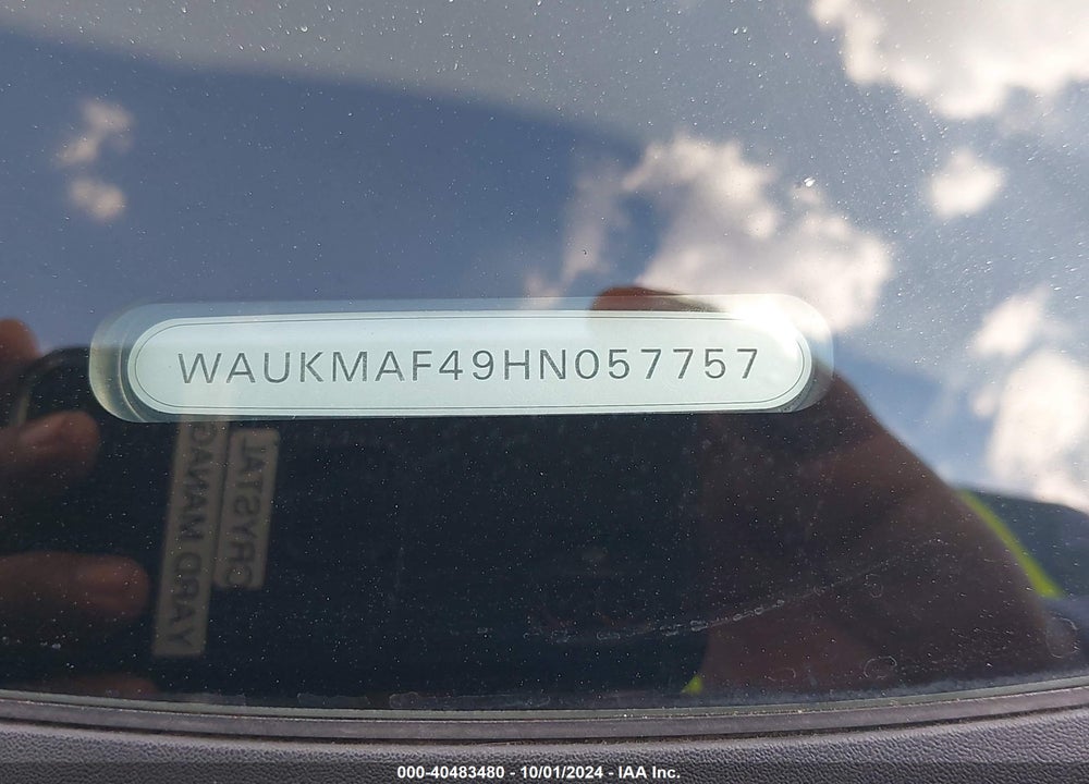 2017 AUDI A4 2.0T SEASON OF  ULTRA PREMIUM VIN: WAUKMAF49HN057757