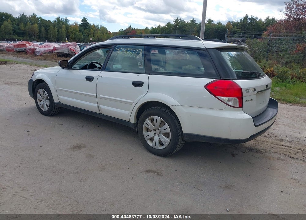 2009 SUBARU OUTBACK 2.5I VIN: 4S4BP60C396329363