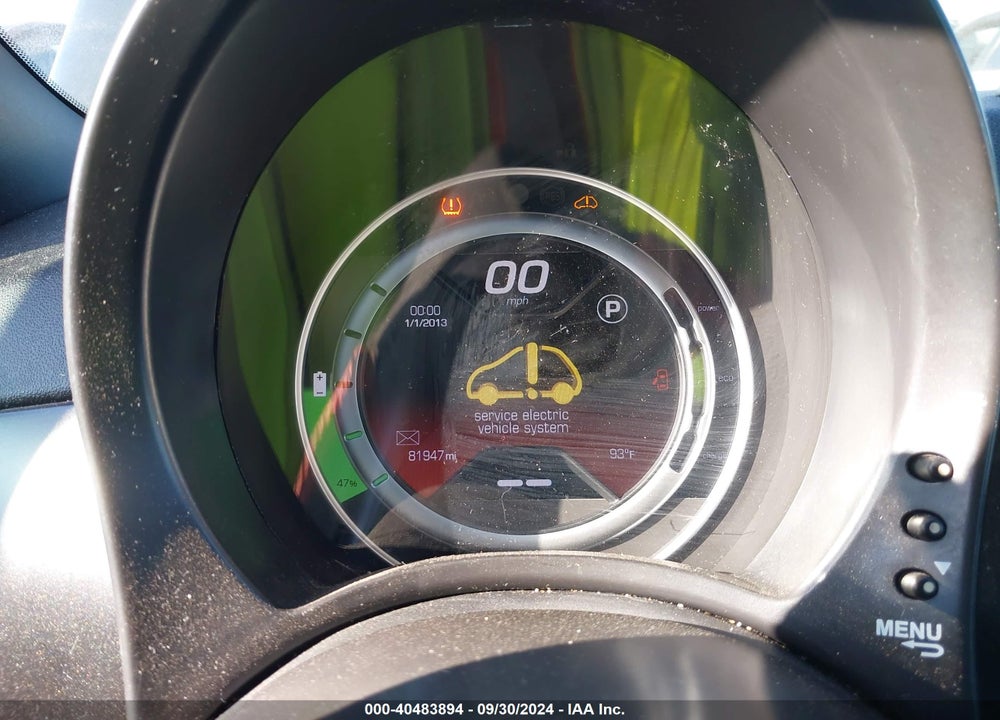 2013 FIAT 500E BATTERY ELECTRIC VIN: 3C3CFFGE3DT744334