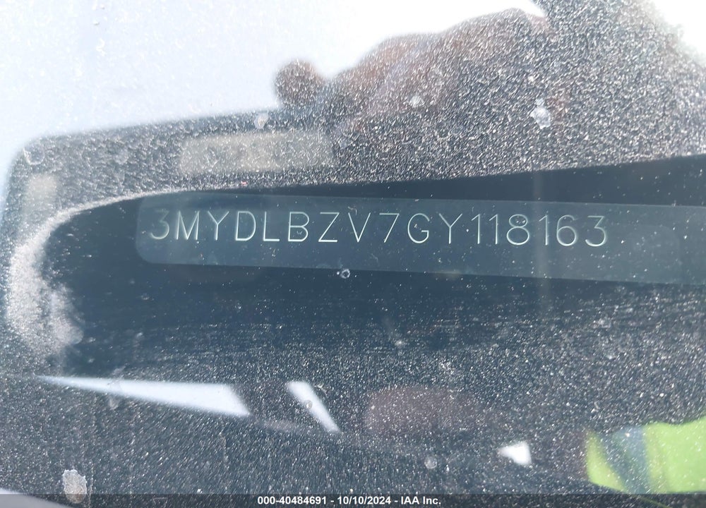 2016 SCION IA VIN: 3MYDLBZV7GY118163