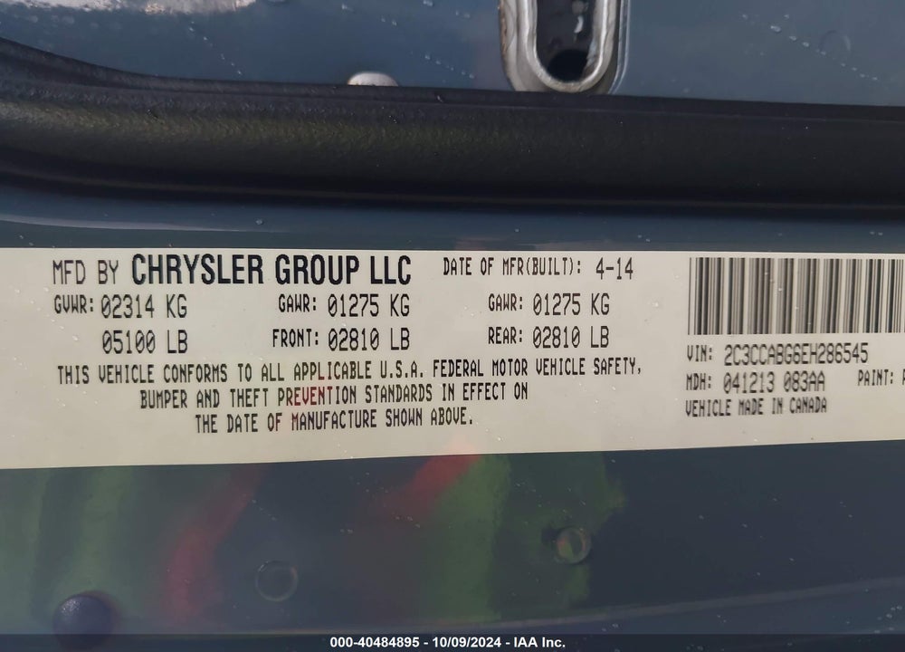 2014 CHRYSLER 300 300S VIN: 2C3CCABG6EH286545