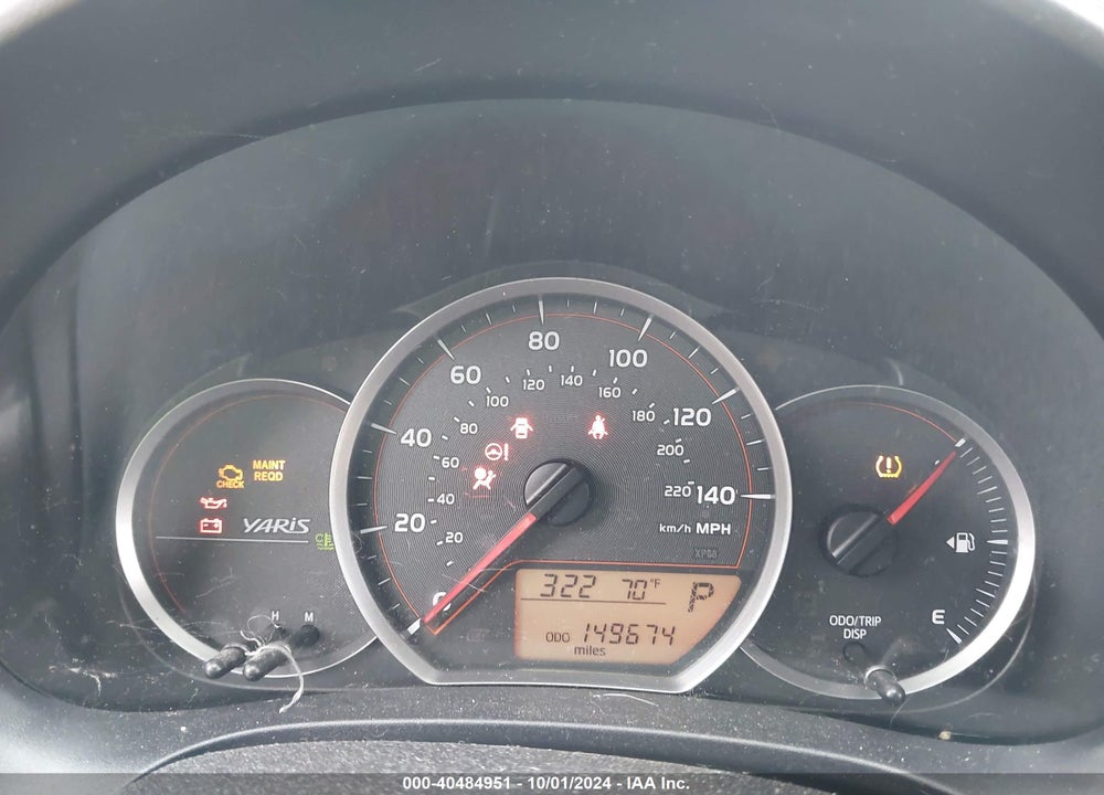 2012 TOYOTA YARIS LE VIN: JTDKTUD38CD514316