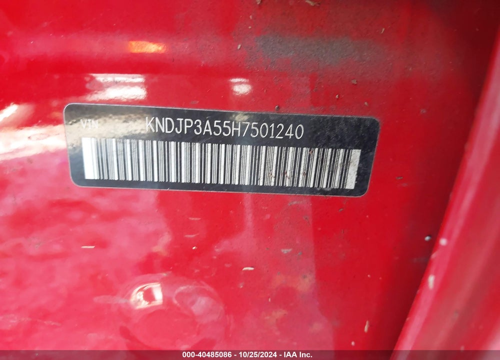 2017 KIA SOUL VIN: KNDJP3A55H7501240