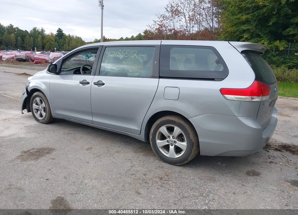 2013 TOYOTA SIENNA L V6 7 PASSENGER VIN: 5TDZK3DC3DS362074