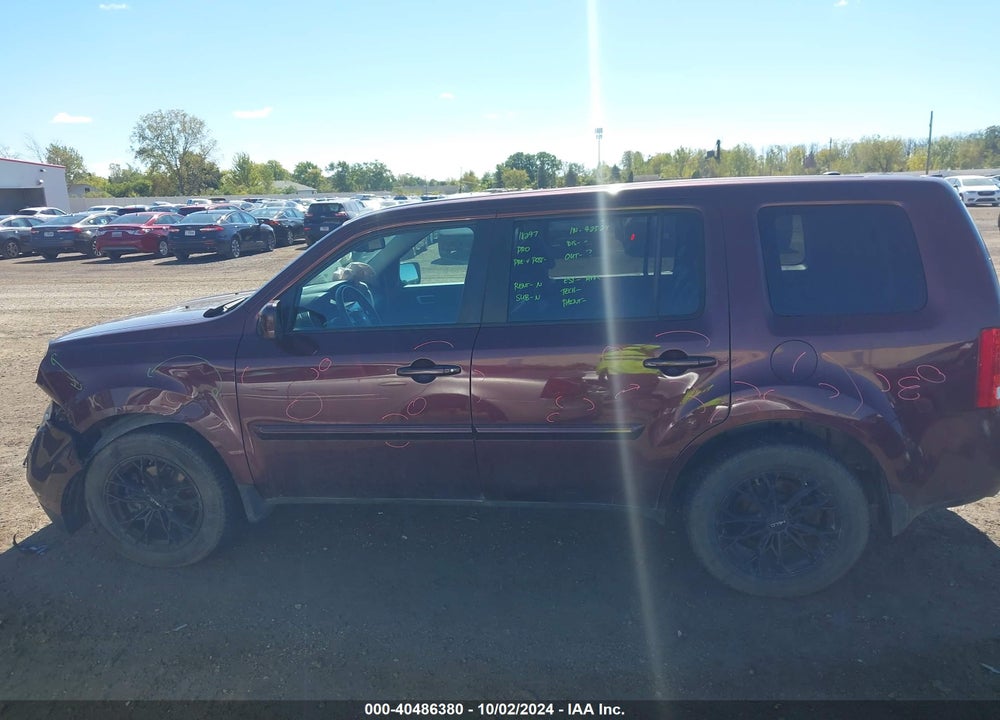 2014 HONDA PILOT EX-L VIN: 5FNYF4H7XEB020971