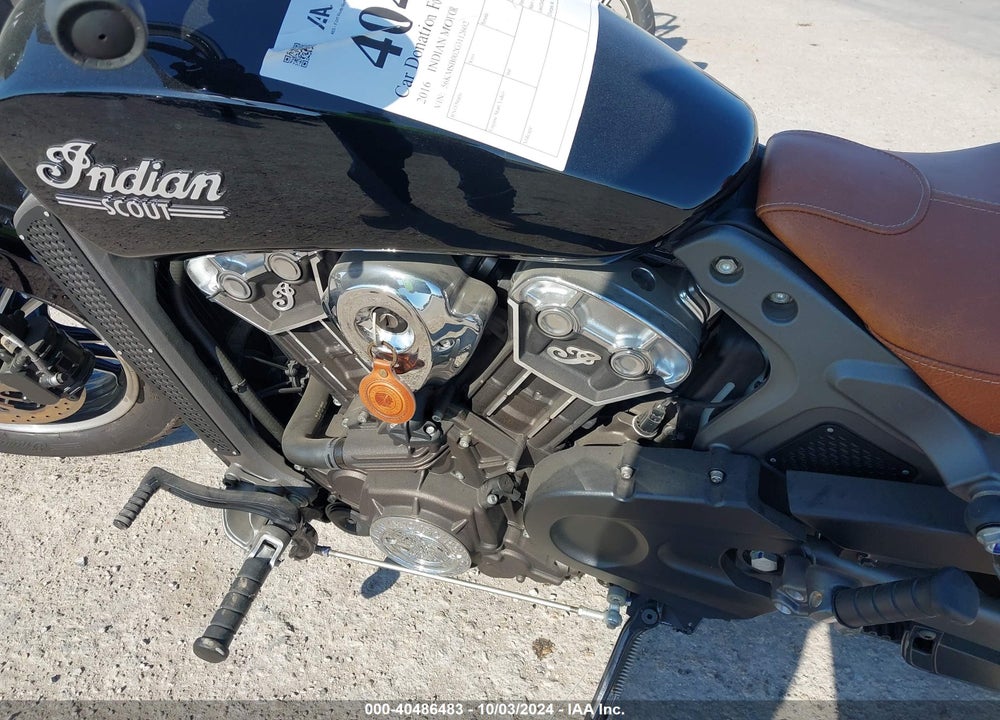2016 INDIAN MOTORCYCLE CO. SCOUT VIN: 56KMSB002G3112602