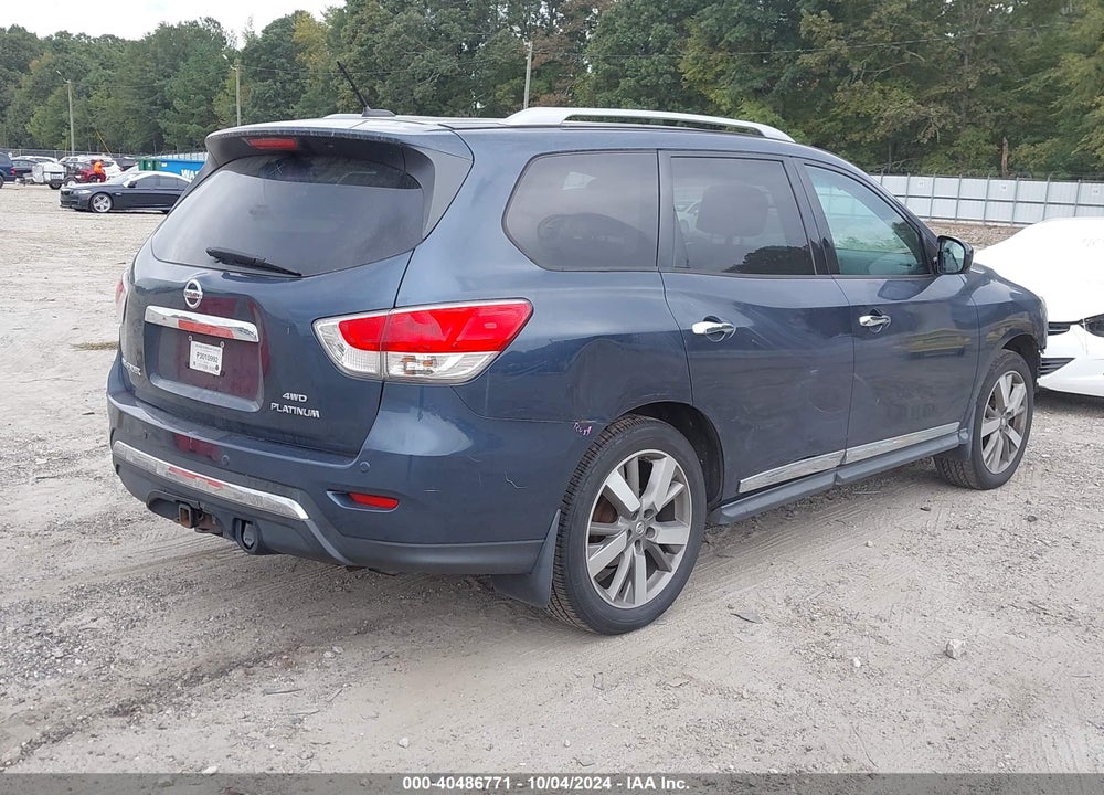 2014 NISSAN PATHFINDER PLATINUM VIN: 5N1AR2MM0EC666182