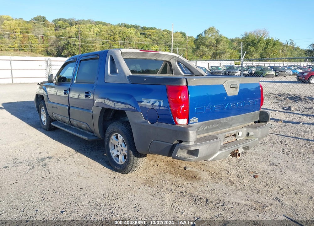 2003 CHEVROLET AVALANCHE 1500 VIN: 3GNEK13T73G215412
