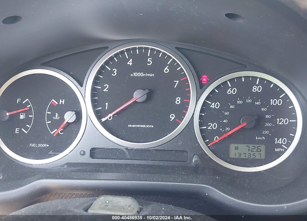 2005 SUBARU IMPREZA WRX VIN: JF1GG29675G806287