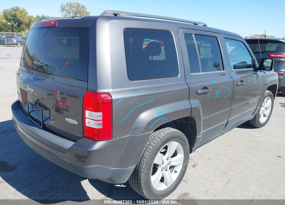 2014 JEEP PATRIOT LATITUDE VIN: 1C4NJRFB5ED784871
