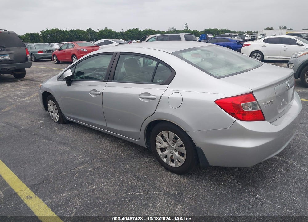 2012 HONDA CIVIC LX VIN: 19XFB2F5XCE036678