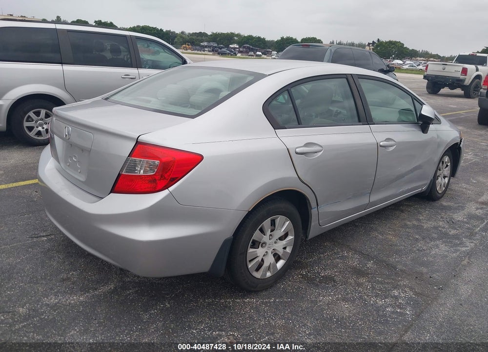 2012 HONDA CIVIC LX VIN: 19XFB2F5XCE036678