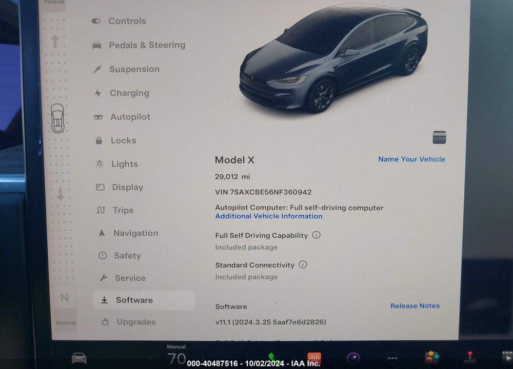 2022 TESLA MODEL X DUAL MOTOR ALL-WHEEL DRIVE VIN: 7SAXCBE56NF360942