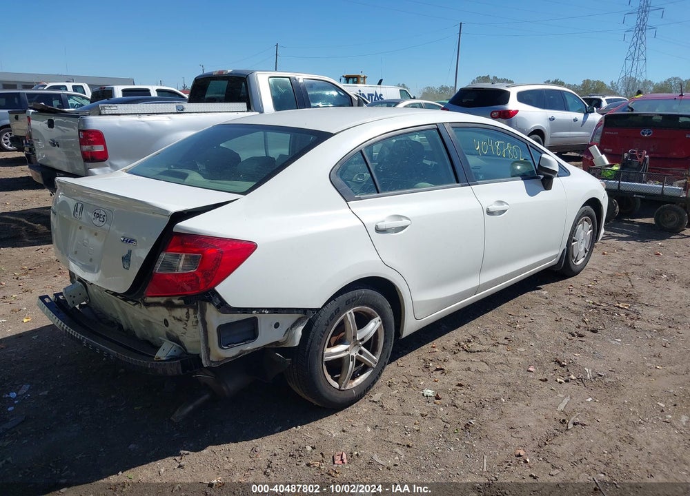 2012 HONDA CIVIC HF VIN: 2HGFB2F67CH553581