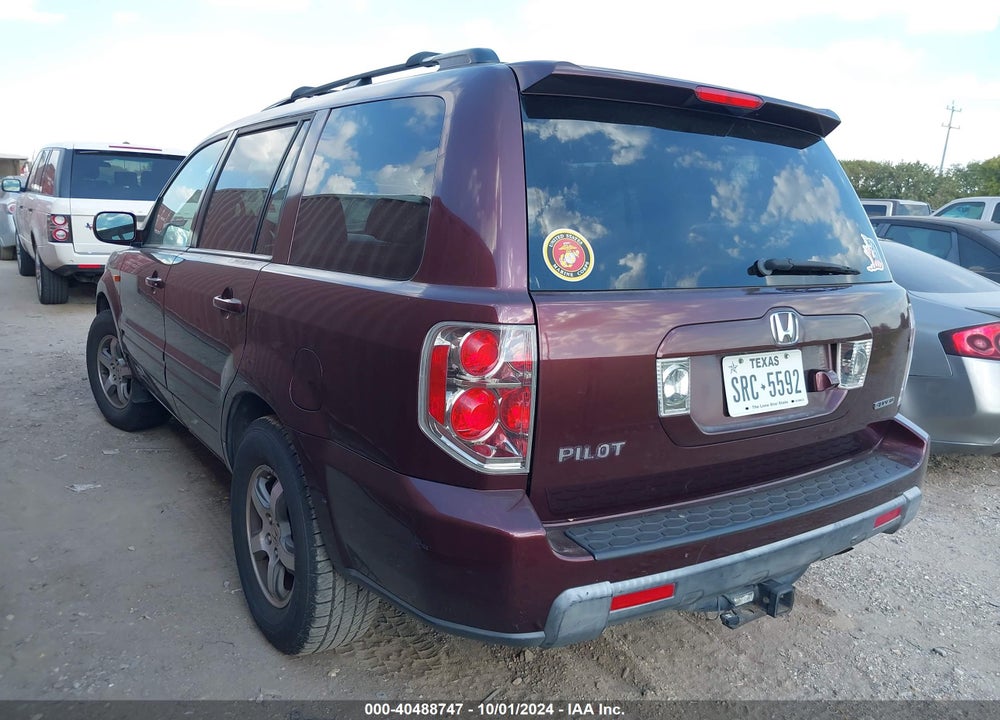 2008 HONDA PILOT EX-L VIN: 5FNYF18768B024339