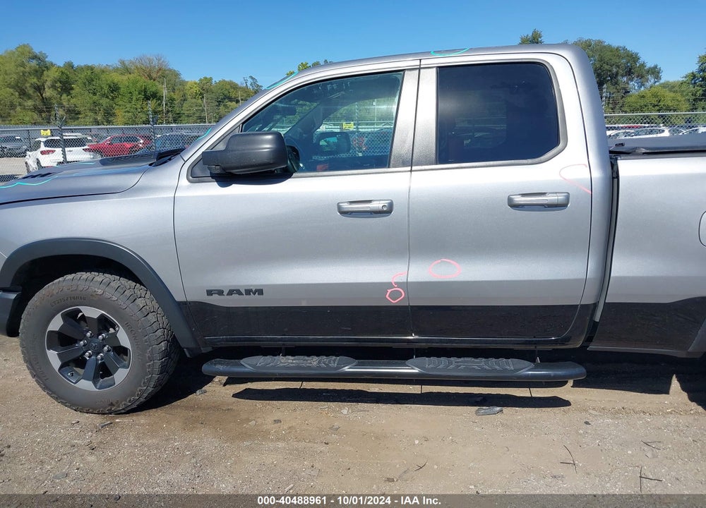 2019 RAM 1500 REBEL QUAD CAB 4X4 6'4 BOX VIN: 1C6SRFET8KN848564