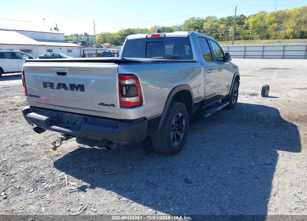 2019 RAM 1500 REBEL QUAD CAB 4X4 6'4 BOX VIN: 1C6SRFET8KN848564