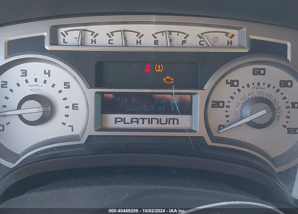 2009 FORD F-150 PLATINUM VIN: 1FTPW12V49FA78772